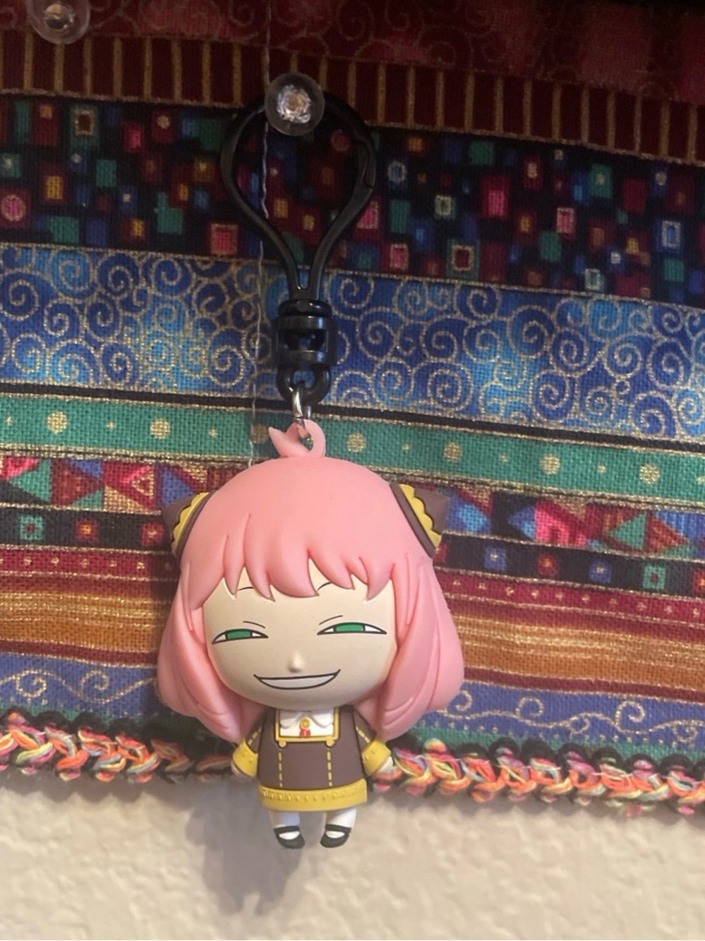 Pink Anime Character Keychain